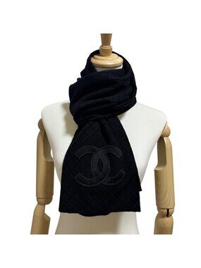 Chanel CC Logo Scarf Shawl Wool